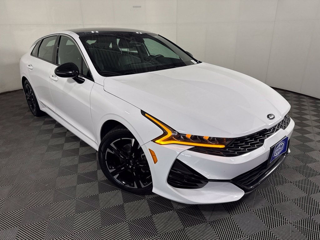 Used 2021 Kia K5 GT-Line with VIN 5XXG64J25MG027977 for sale in Cudahy, WI