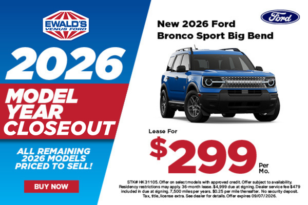 2026 Ford Bronco Sport Big Bend Lease $299