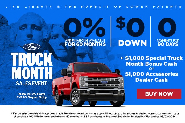 2025 Ford SuperDuty 0%, $0, 0 Payments for 90 Days