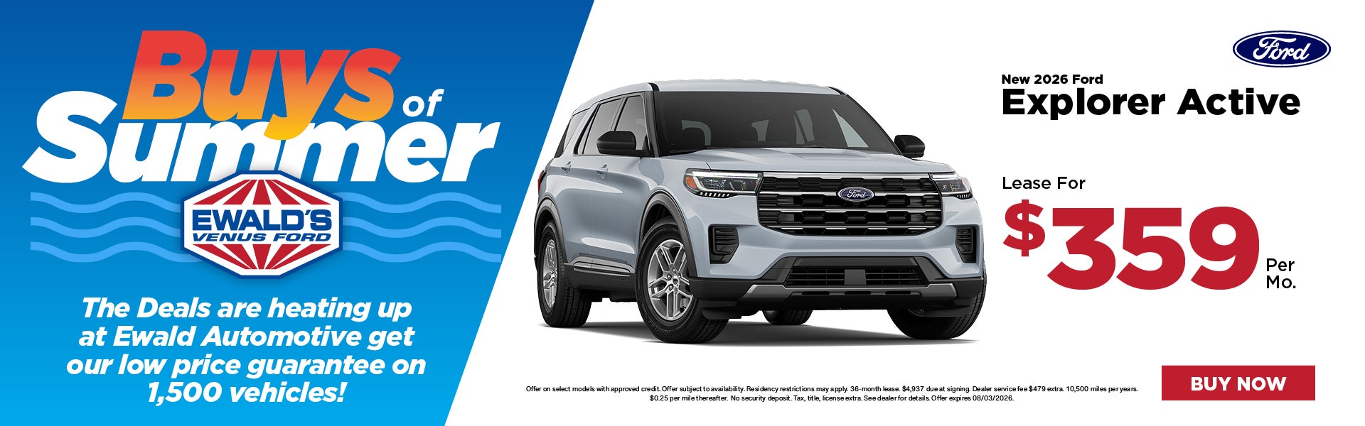 2026 Ford Explorer Lease $359