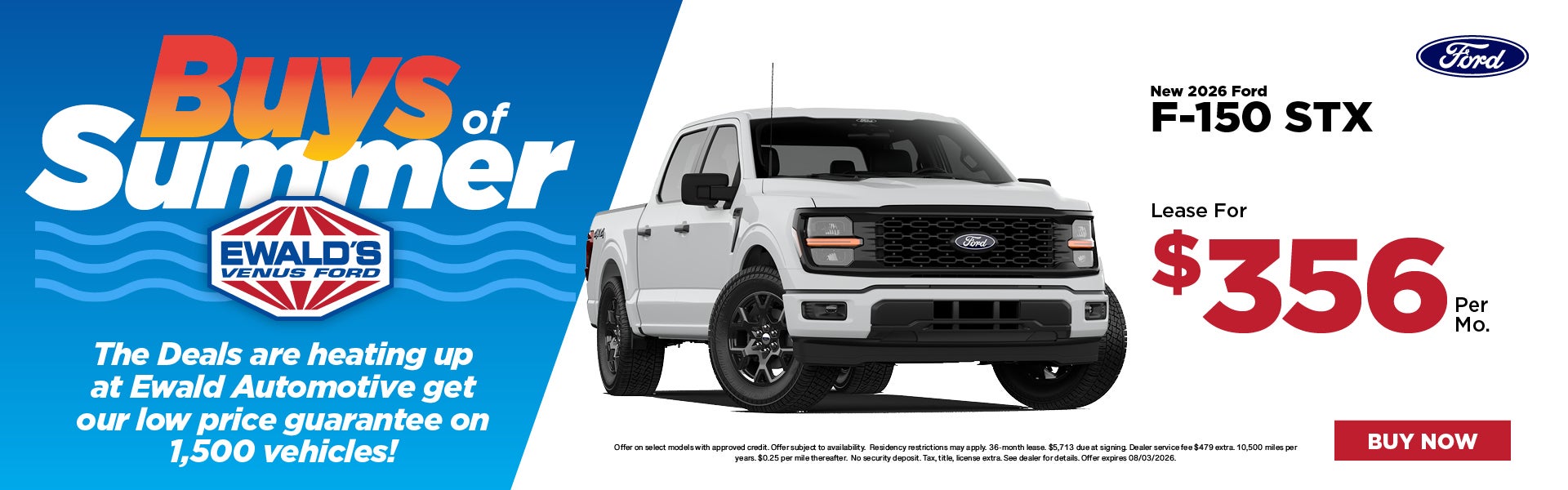 2026 Ford F-150 STX Lease $356