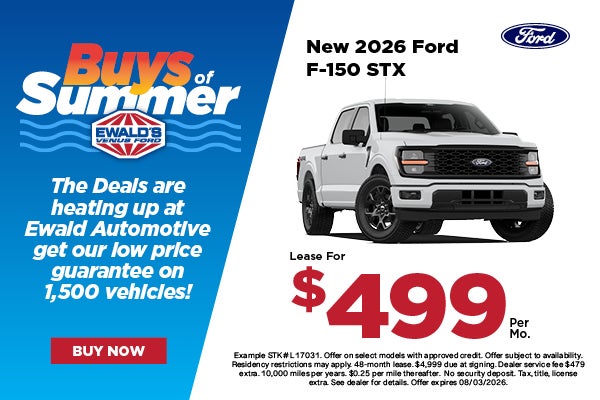 2026 Ford F-150 STX Lease $499