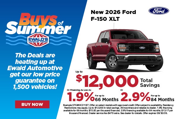 2026 Ford F-150 XLT up to $12,000 off MSRP